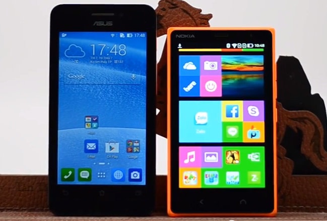 Nokia X2 so sanh voi Zenfone 4 man hinh 4,5 inch hinh anh