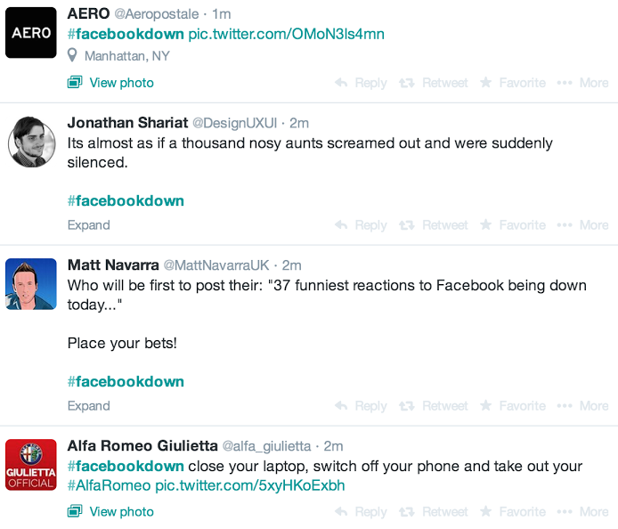 Các Hashtag Facebook 