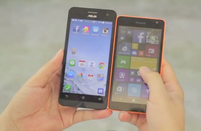 Zenfone 5 do thiet ke, cau hinh voi Lumia 535 hinh anh