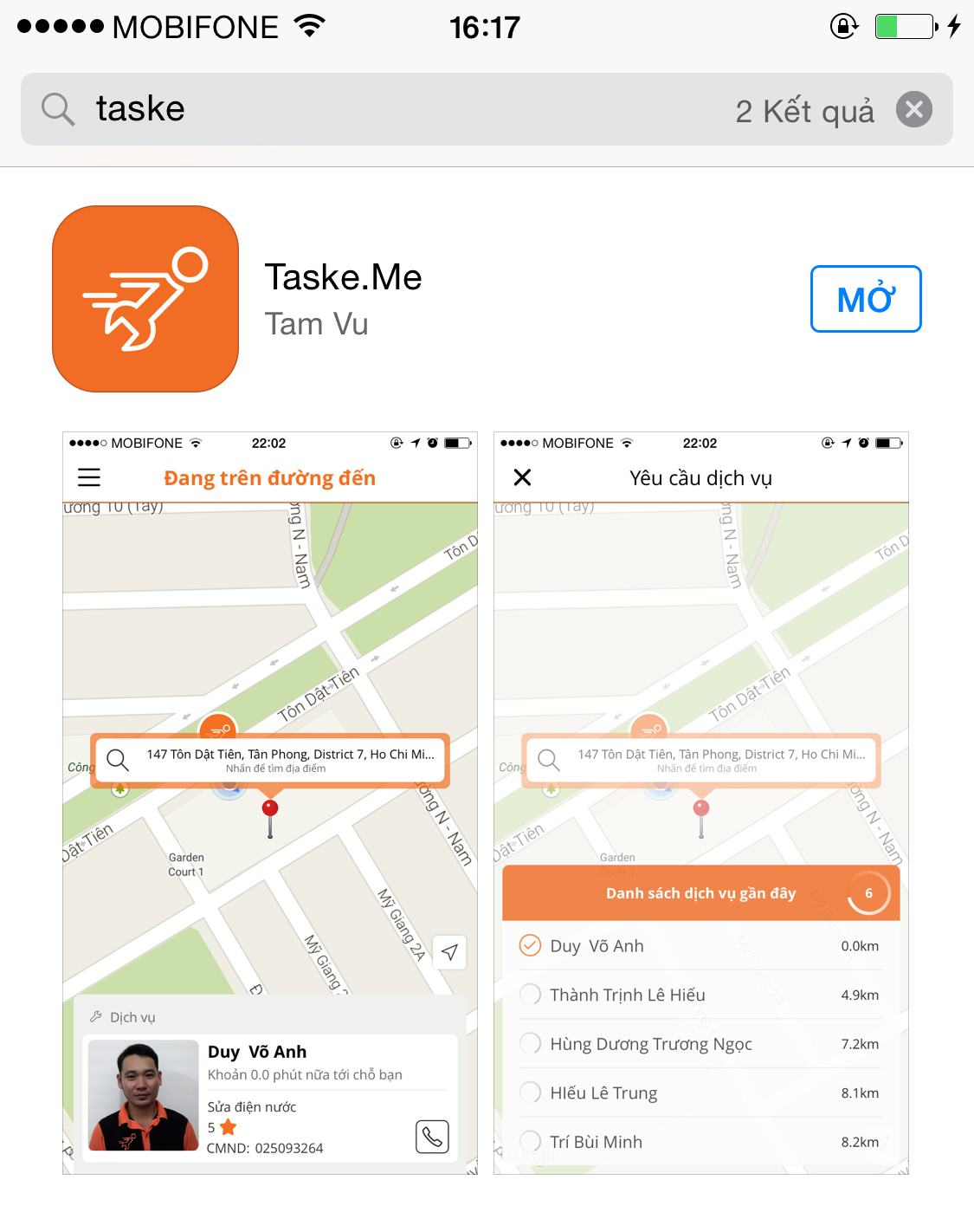 Ung dung goi giup viec tren smartphone o VN hinh anh