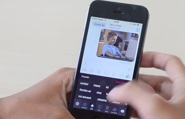 Cach chat hinh dong tren Facebook Messenger cua iPhone hinh anh