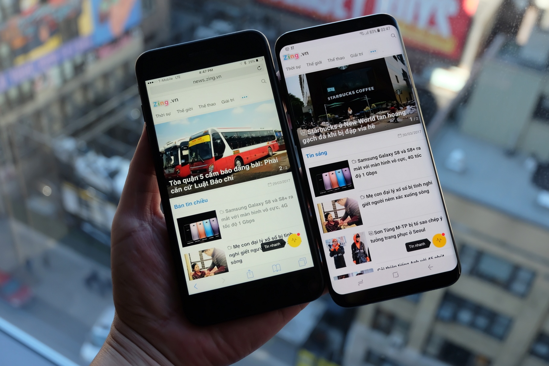 Galaxy S8+ so iPhone 7 Plus anh 3