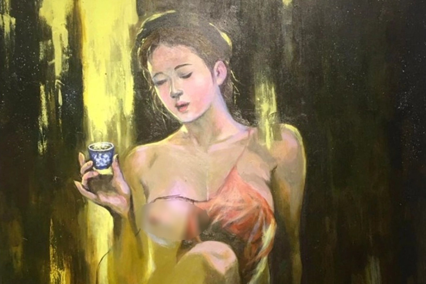 Ranh gioi giua dung tuc va nghe thuat trong tranh khoa than hinh anh