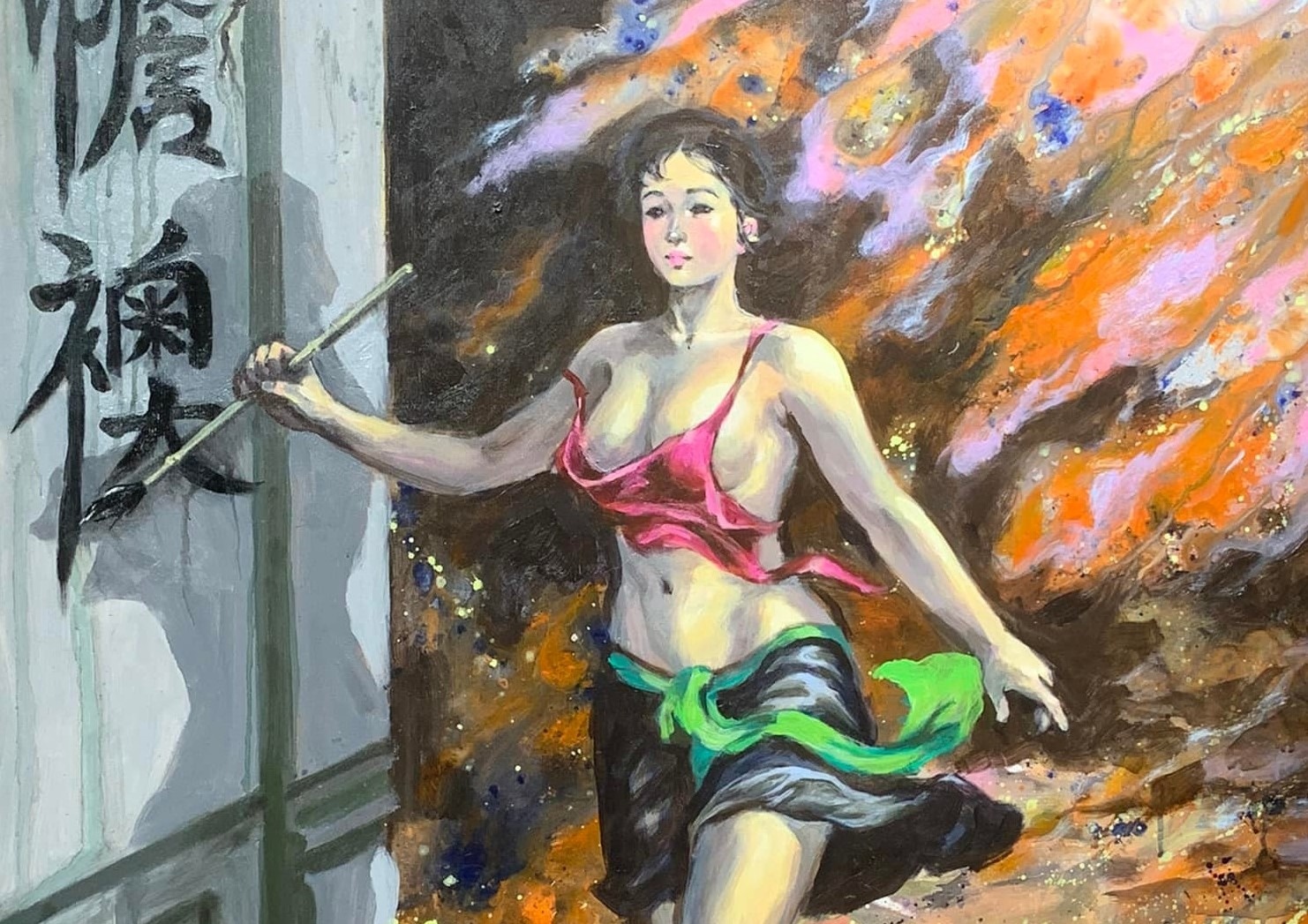 Tranh dung tuc ve Ho Xuan Huong anh 1