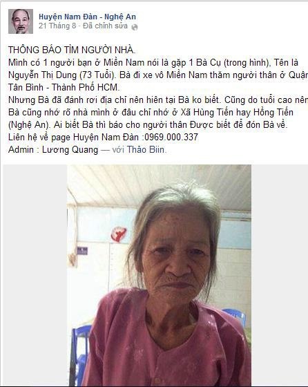 Tim duoc nguoi than di lac giua Sai Gon nho… facebook hinh anh