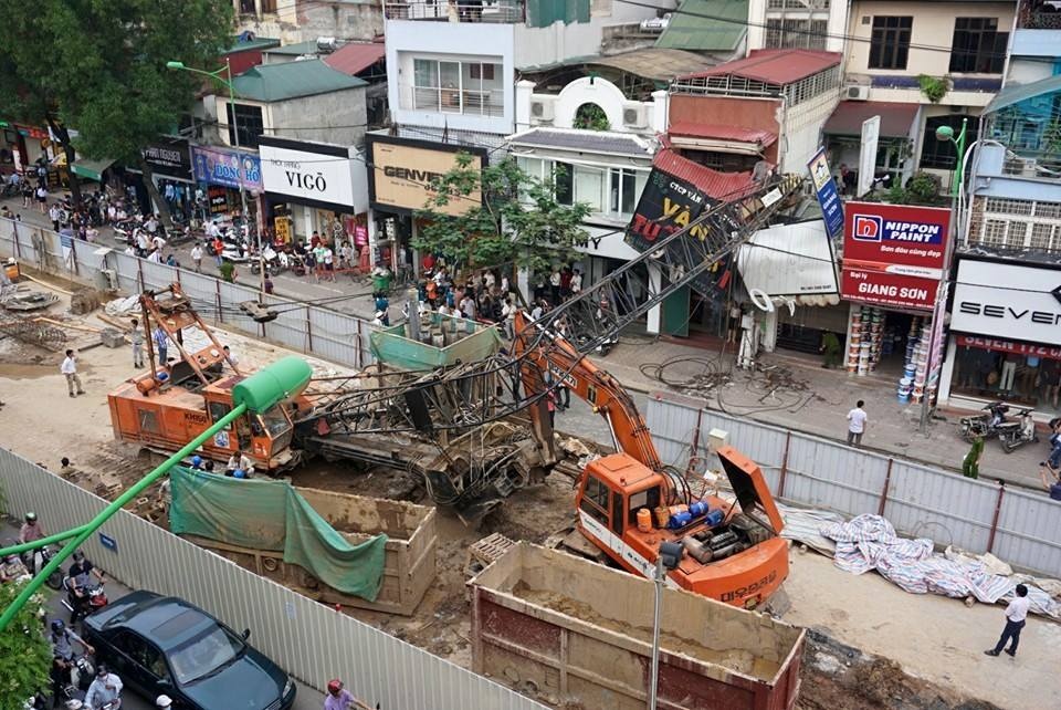 Hien truong sap can cau du an duong sat do thi hinh anh