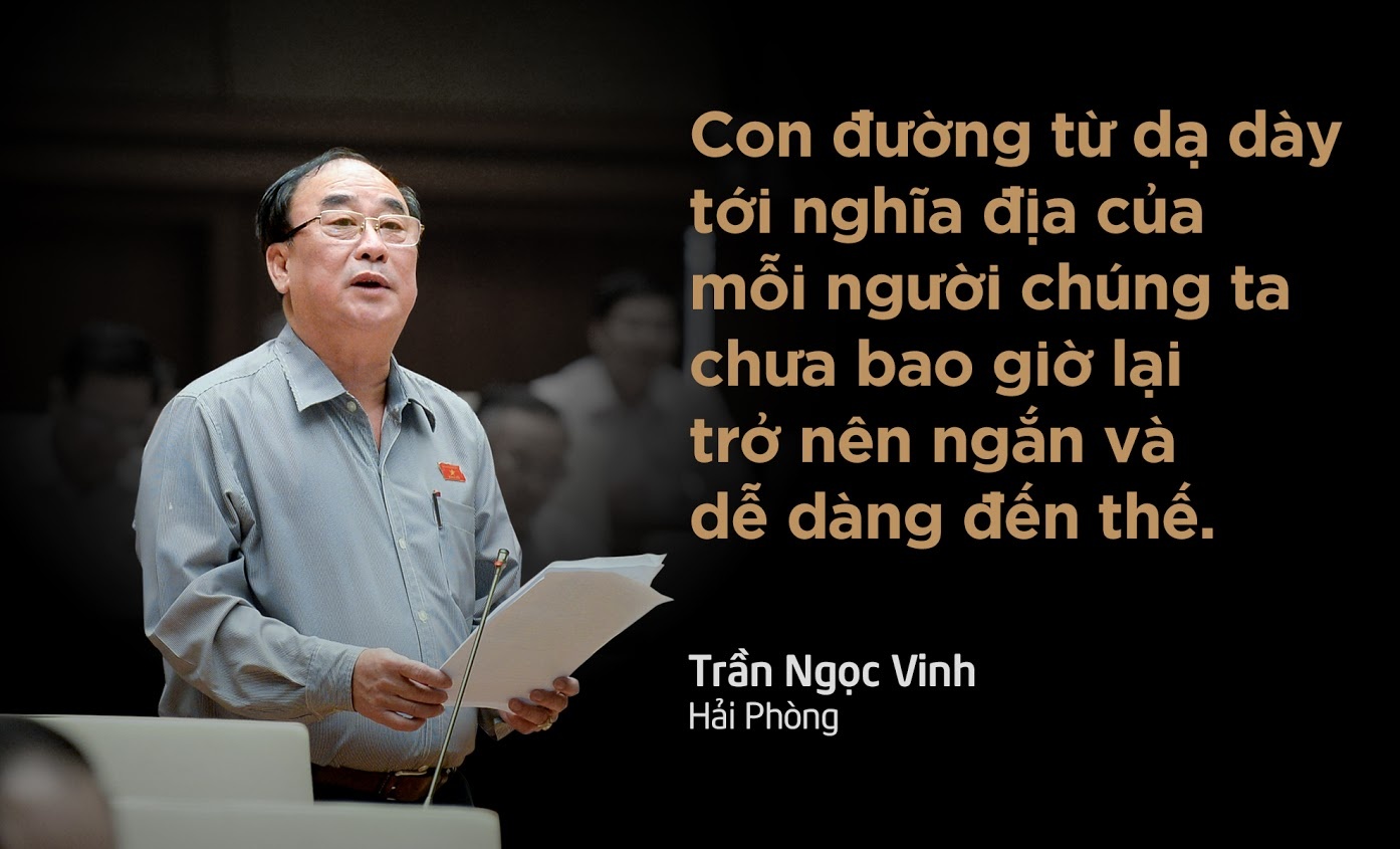 Đại biểu Trần Ngọc Vinh truy lại vấn đề đã từng nêu trong 2 kỳ họp trước về trách nhiệm của Bộ Nông nghiệp trong kiểm tra, kiểm soát sử dụng thuốc trừ sâu, chất cấm trong sản xuất, chế biến nông sản và chăn nuôi khi mỗi năm có hàng nghìn cái chết được báo trước. (Xem chi tiết)