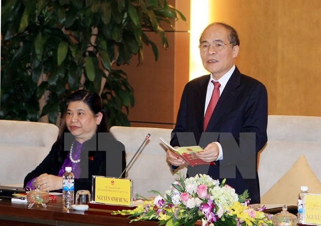 Chu tich Quoc hoi chu tri phien hop Hoi dong bau cu Quoc gia hinh anh