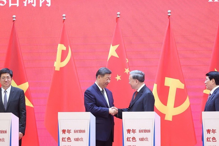 Lanh dao Viet - Trung du le khoi dong Hanh trinh do hinh anh