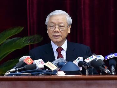 Toan van phat bieu be mac Hoi nghi Trung uong 6 cua Tong bi thu hinh anh