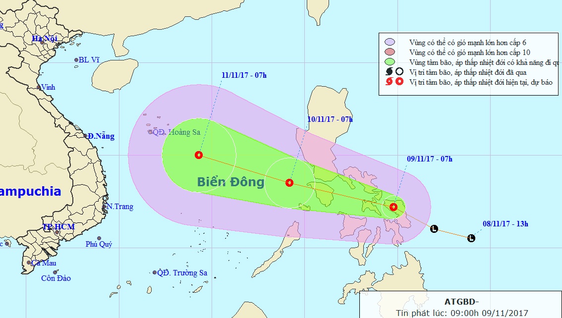 Ngay mai ap thap nhiet doi vao Bien Dong hinh anh