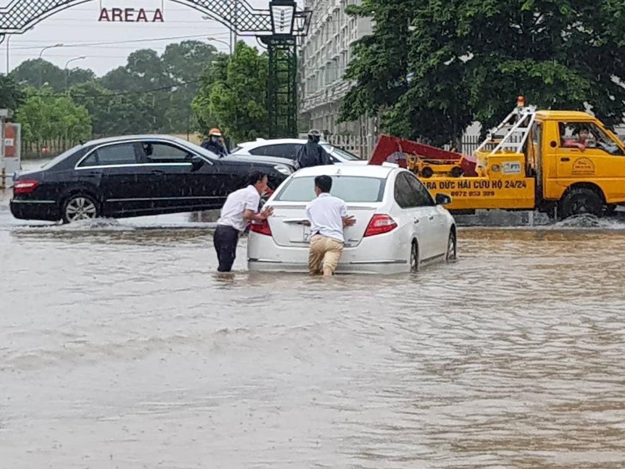 Ngap nang o khu do thi An Khanh hinh anh