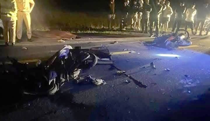 Xe may dau dau, hai nguoi tu vong tai cho hinh anh