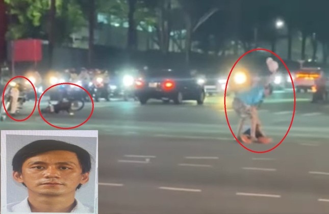 Danh dap nao,  Va cham giao thong anh 1