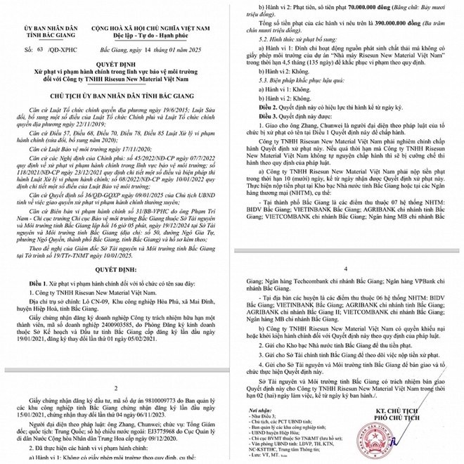 Risesun New Material Viet Nam,  Xu phat,  GD Risesun New Material,  Cty Risesun New Material anh 1