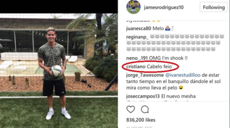 Ronaldo chê kiểu tóc của James ảnh 1 Ronaldo che kieu toc cua James anh 1