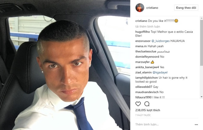 Ronaldo chê kiểu tóc của James ảnh 2 Ronaldo che kieu toc cua James anh 2