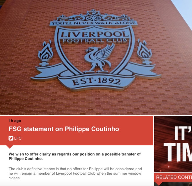 coutinho đòi rời Liverpool ảnh 2 coutinho doi roi Liverpool anh 2