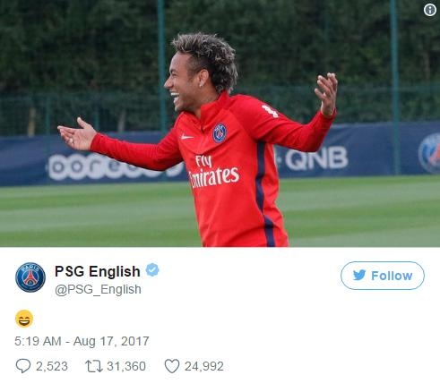 PSG dang hinh Neymar choc tuc Barcelona anh 1