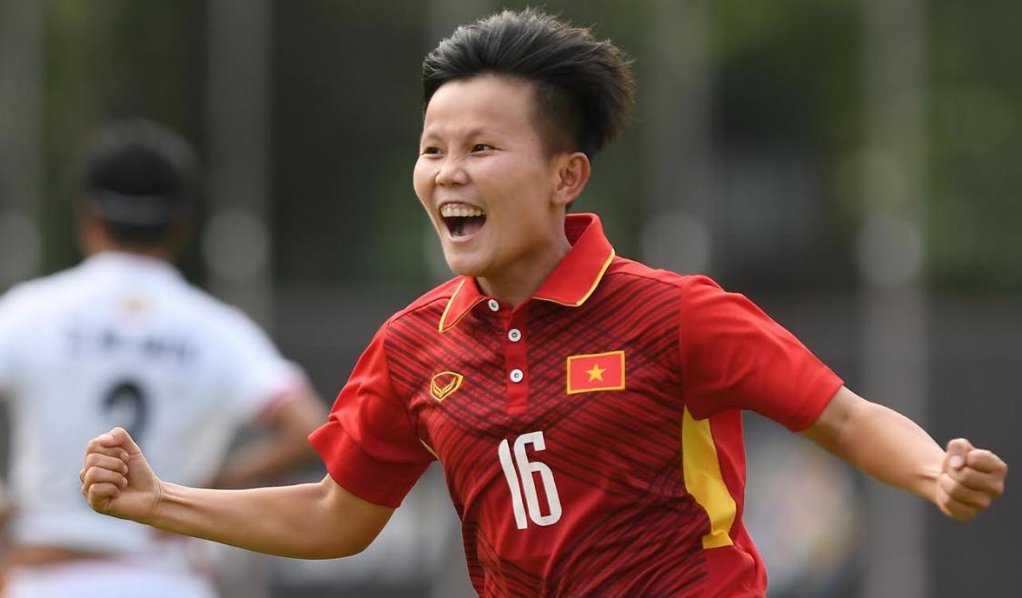 Nu Viet Nam 3-1 Myanmar: Bich Thuy sut xa dep mat hinh anh