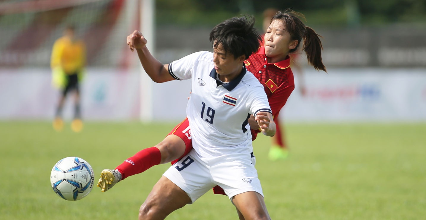 Nu Viet Nam 1-1 Thai Lan: Tuyet Dung dut diem trung 2 cot hinh anh