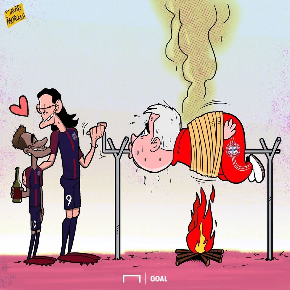 Hí họa Neymar, Cavani hợp lực hạ Ancelotti ảnh 1 Hi hoa Neymar, Cavani hop luc ha Ancelotti anh 1