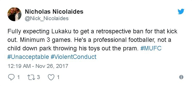 Lukaku choi xau,  CDV doi FA treo gio 3 tran anh 7