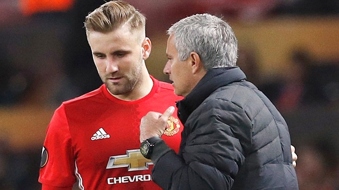 Luke Shaw cai lai Mourinho khi bi thay ra giua chung hinh anh