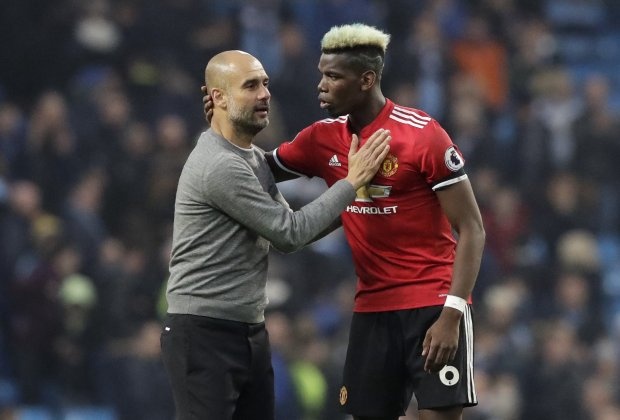 Pep Guardiola chuc mung Pogba sau tran thua MU hinh anh