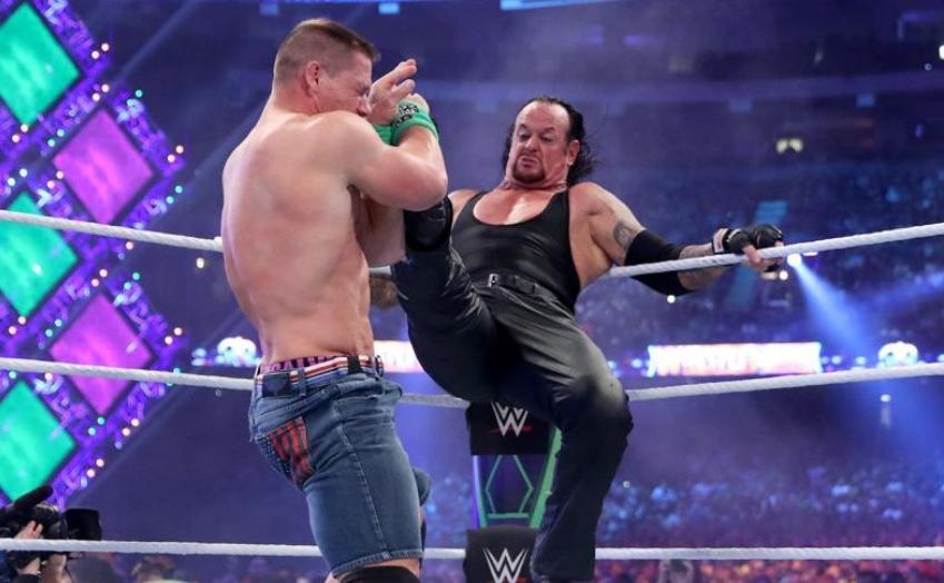 WWE Wrestle Mania: The Undertaker tai xuat ha chong vanh John Cena hinh anh