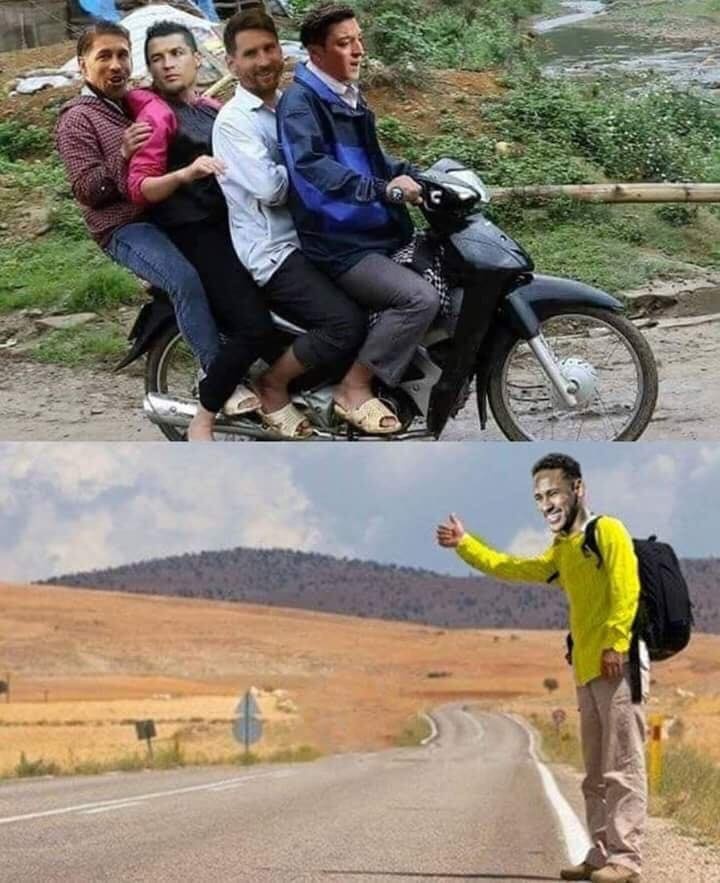 Ronaldo,  Messi vong xe lai don Neymar ve nuoc anh 6