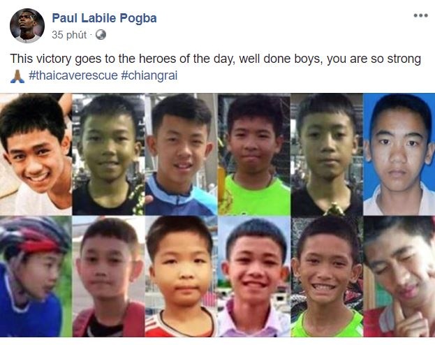 Pogba chuc mung doi bong nhi Thai Lan anh 1