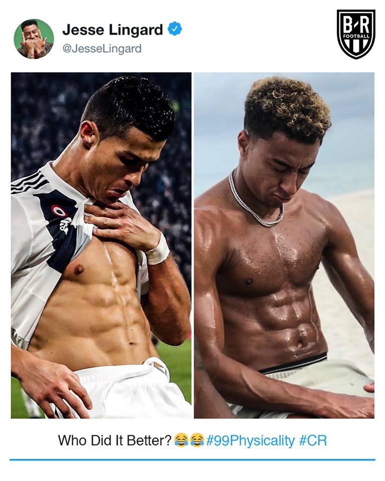 Lingard che nhao Ronaldo anh 1