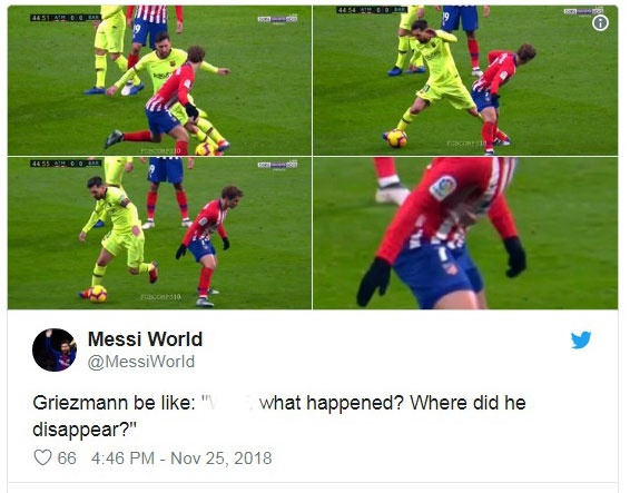 Messi di bong qua Griezmann anh 3