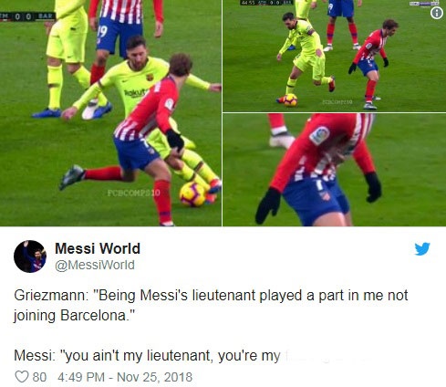Messi di bong qua Griezmann anh 7