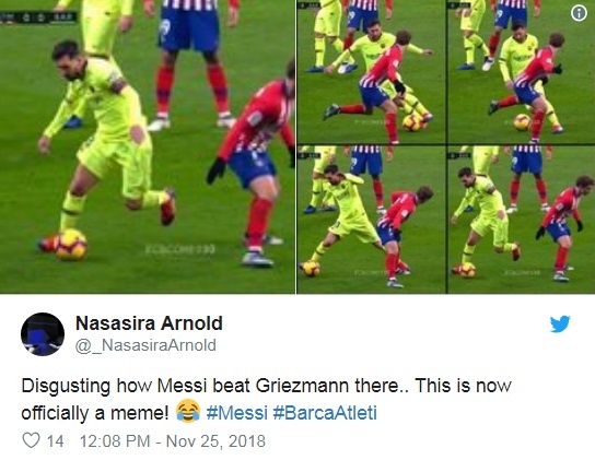 Messi di bong qua Griezmann anh 5