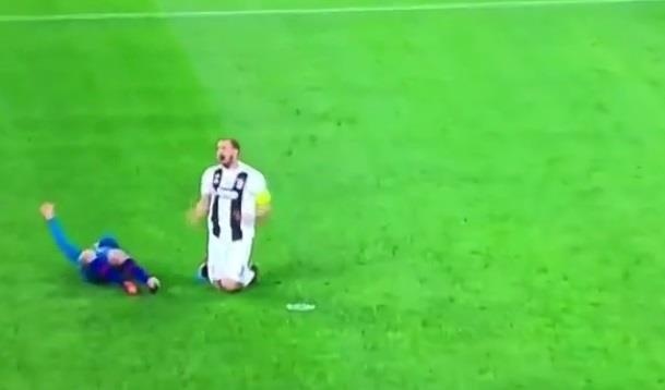 Chiellini ăn vạ hài hước ảnh 1 Chiellini an va hai huoc anh 1