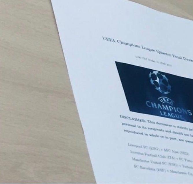 lộ kết quả bốc thăm tứ kết Champions League ảnh 1 lo ket qua boc tham tu ket Champions League anh 1