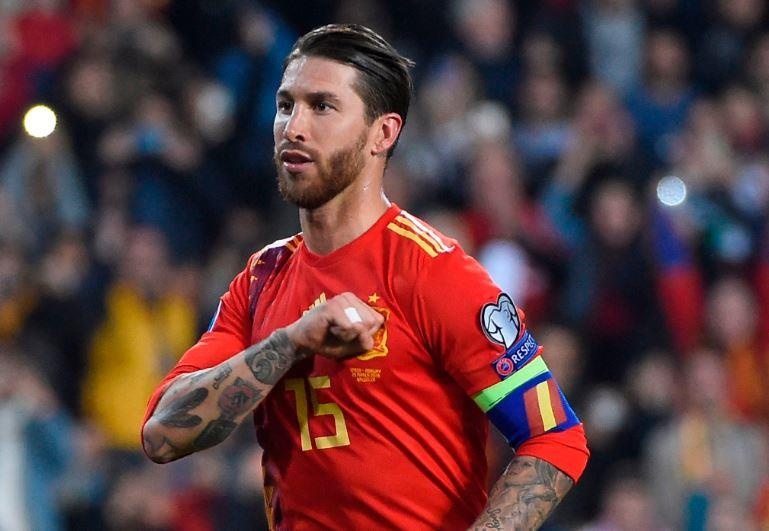 Ramos ghi ban o tran thu 5 lien tiep giup Tay Ban Nha danh bai Na Uy hinh anh