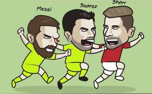 Hi hoa Luke Shaw an mung cung Messi sau khi xe luoi De Gea hinh anh