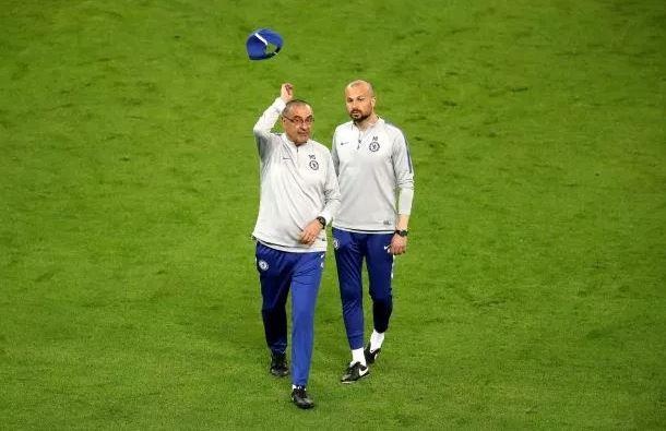 HLV Sarri bo buoi tap truoc chung ket Europa League hinh anh