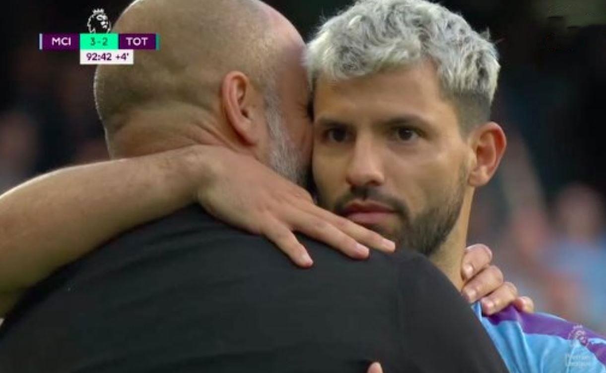 CDV che nhao HLV Guardiola, Aguero vi man om nhau an mung hut hinh anh