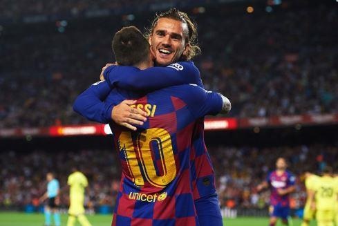 Messi va Griezmann phoi hop an y giup Barca ha Villarreal hinh anh