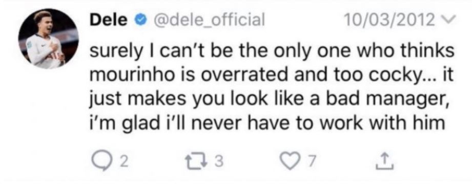 Dele Alli noi xau Mourinho anh 1