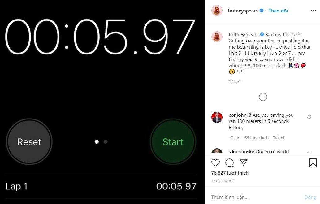 Britney Spears chay nhanh hon Usain Bolt anh 1