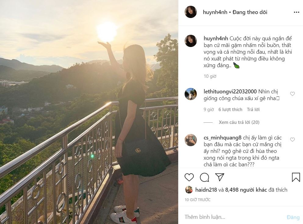 Huynh Anh dang status tam trang anh 1