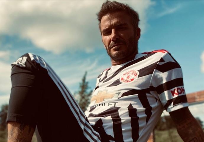 David Beckham mac ao dau soc ngua van cua Man Utd hinh anh