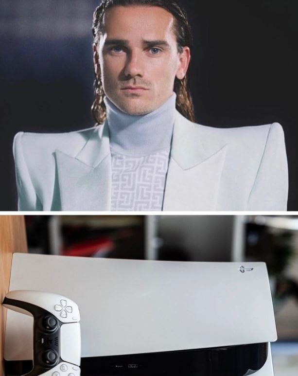 Evra vi trang phuc cua Griezmann voi may Play Station anh 1