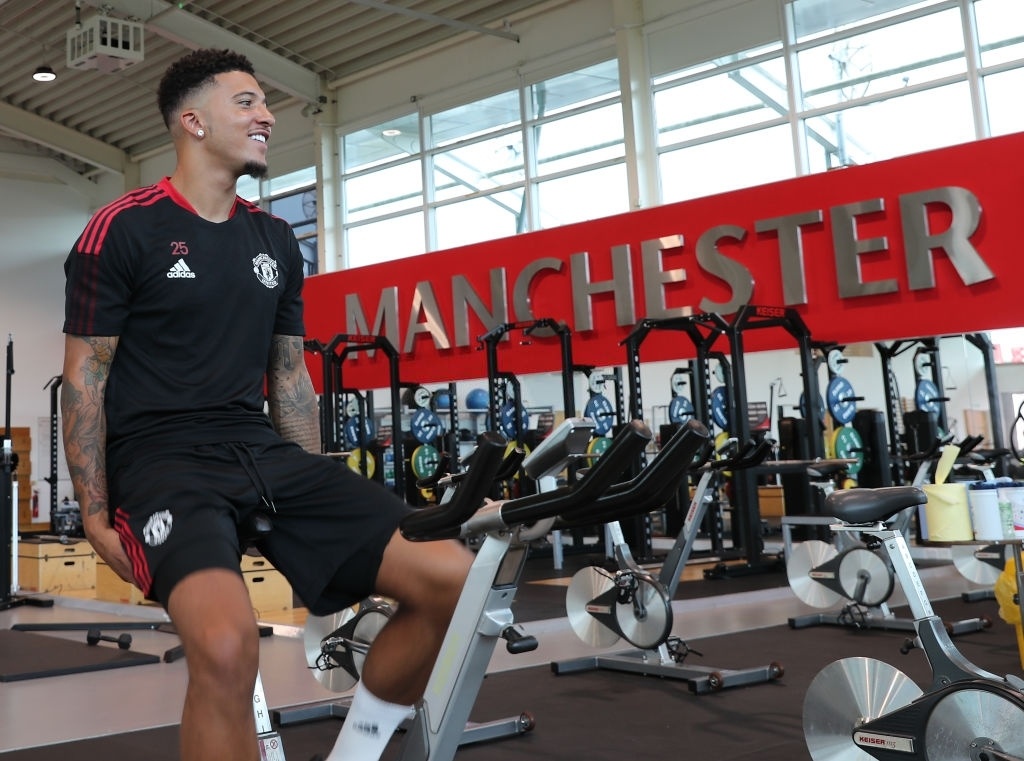 Sancho tap buoi dau tien cung Man Utd anh 3