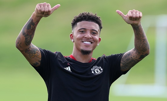 Sancho tap buoi dau tien cung Man Utd hinh anh